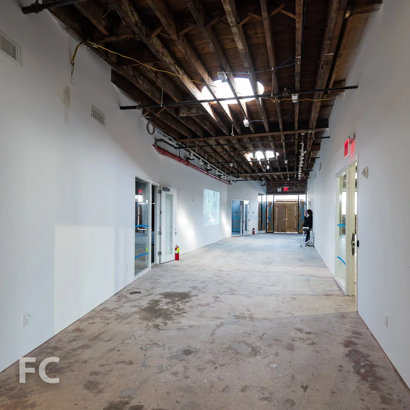 Extension of the open space work area.