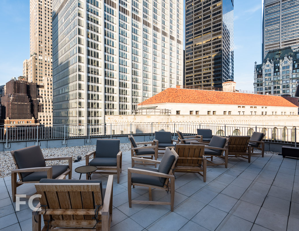 Rooftop terrace.