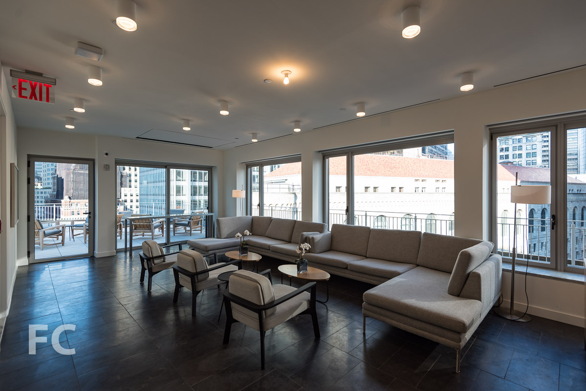 Rooftop lounge.