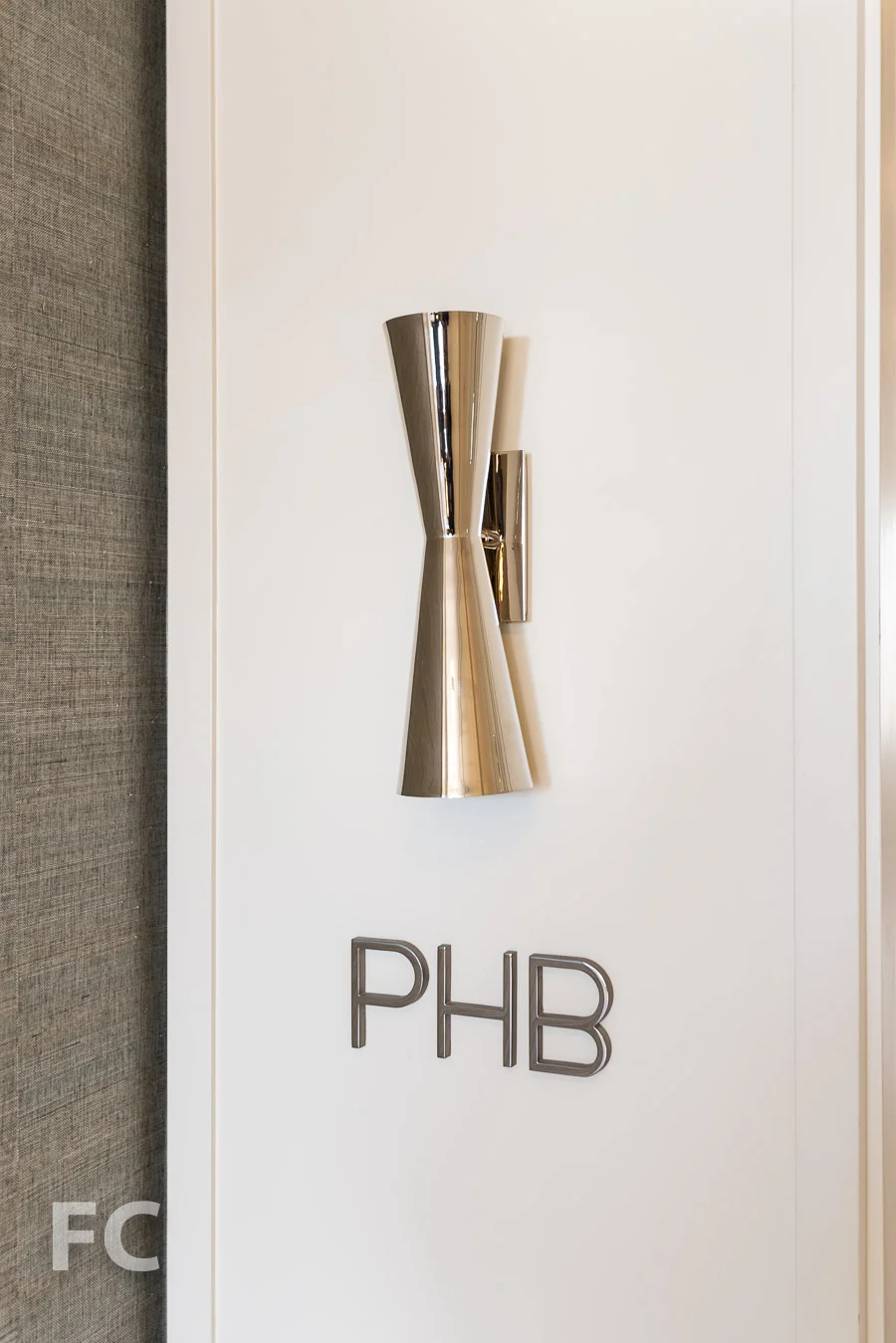 Penthouse B corridor signage.