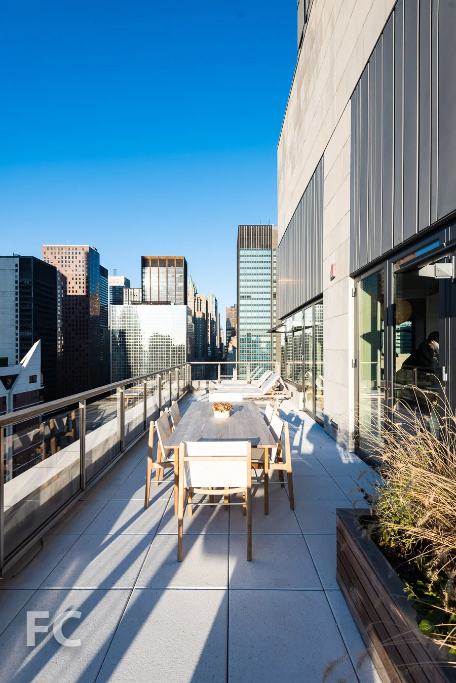 Private outdoor terrace.