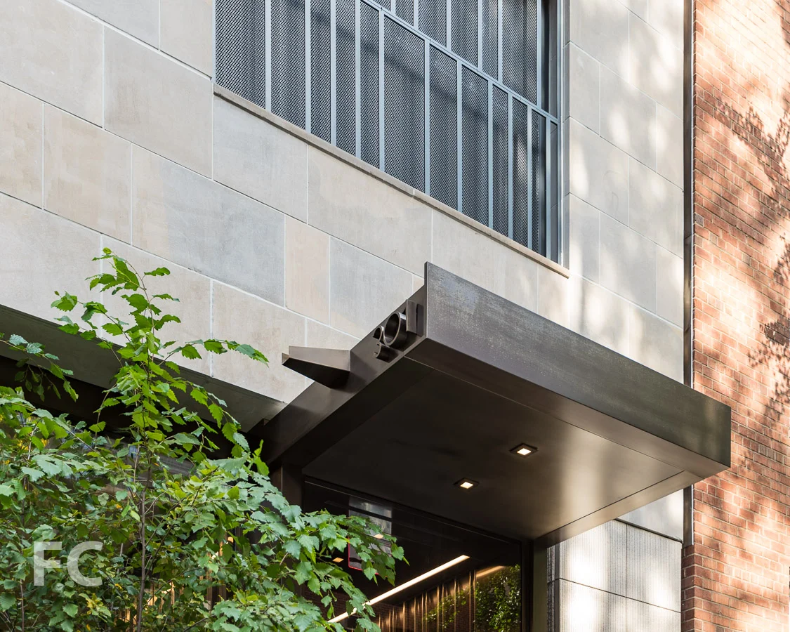 Residential entry canopy.