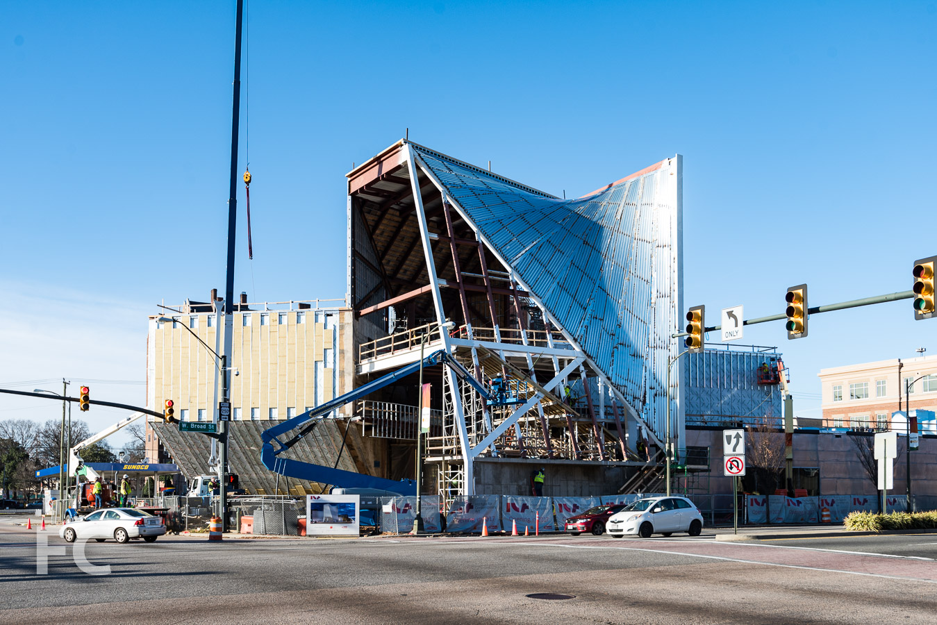 Southeast corner from West Broad Street.