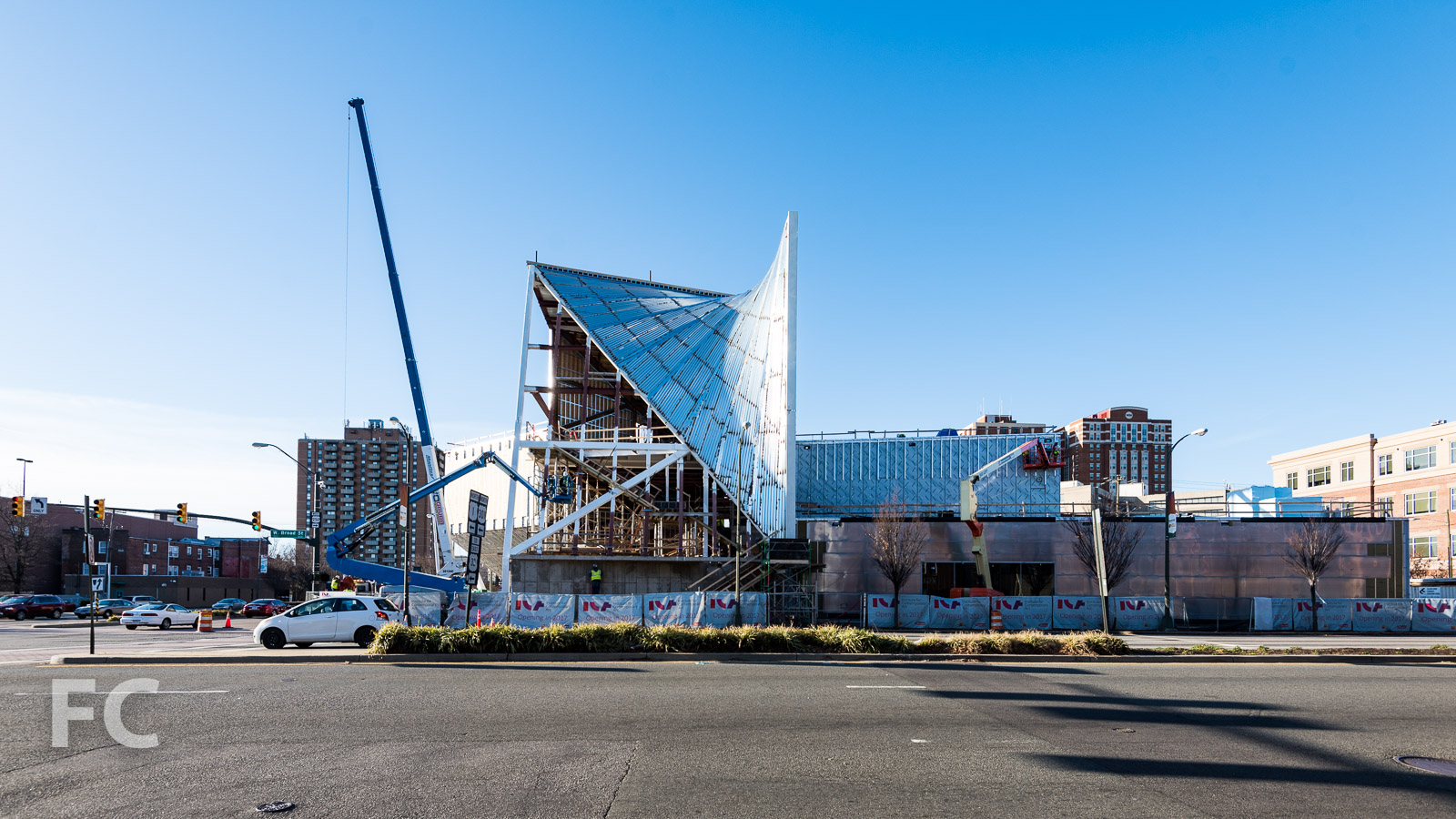 East facade from West Broad Street.