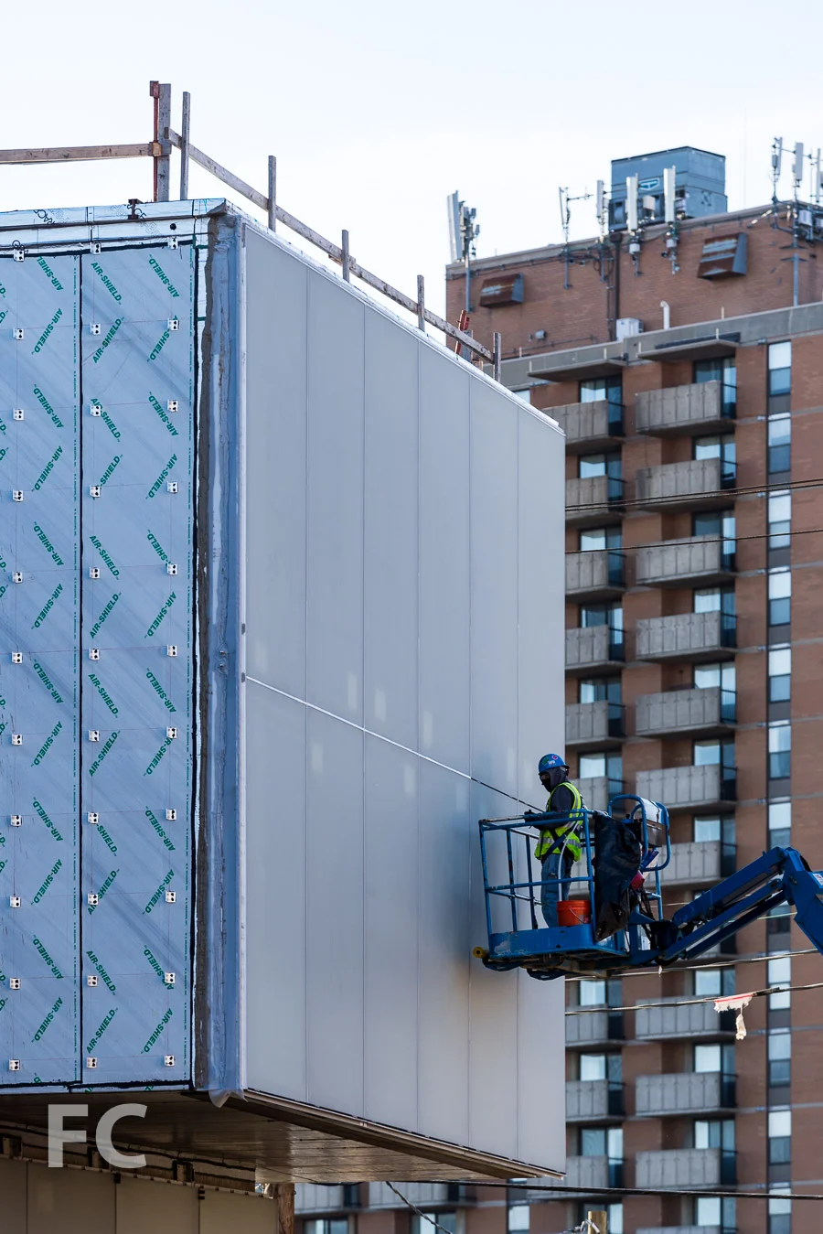 Facade installation.
