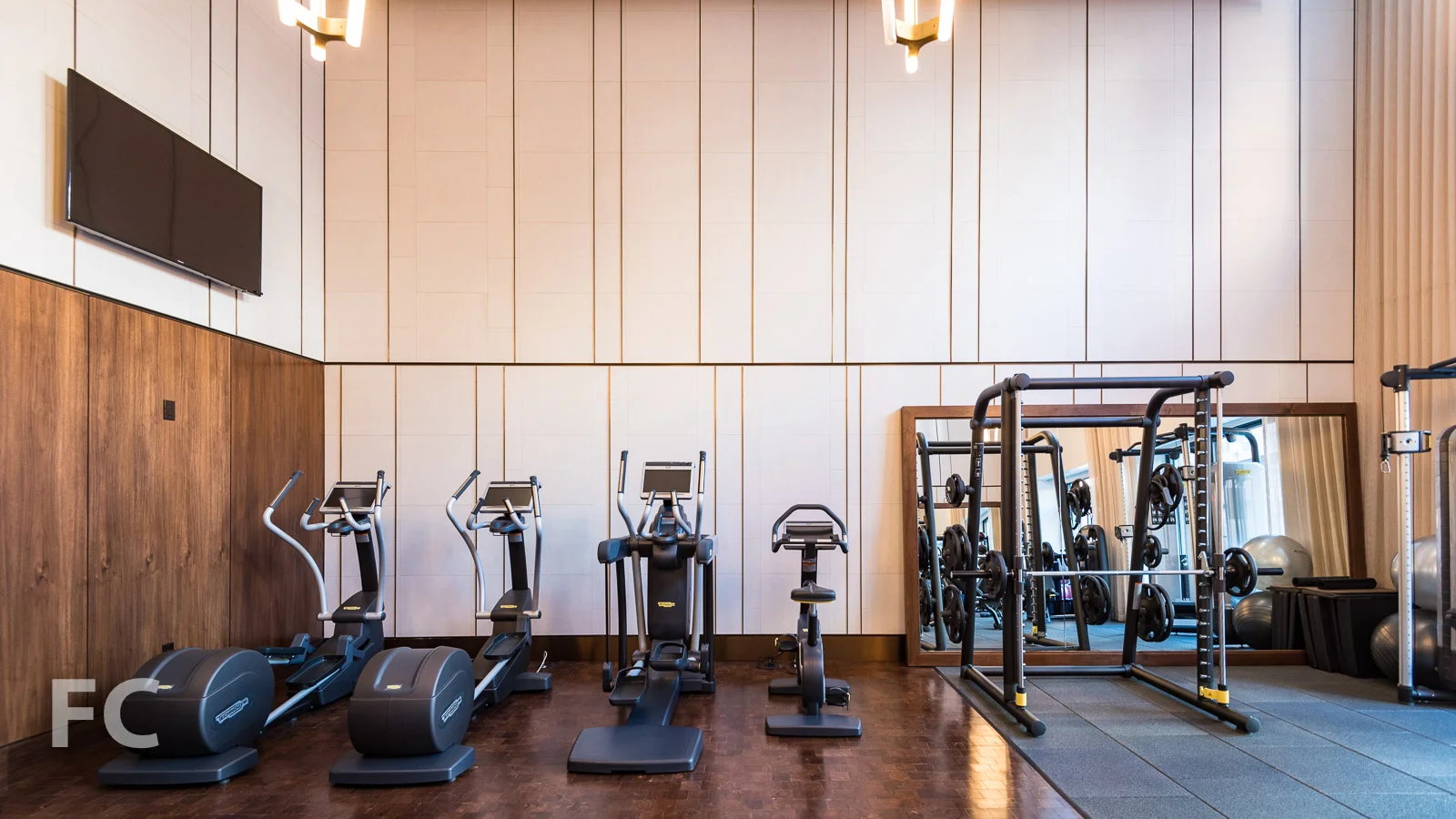 Fitness center.