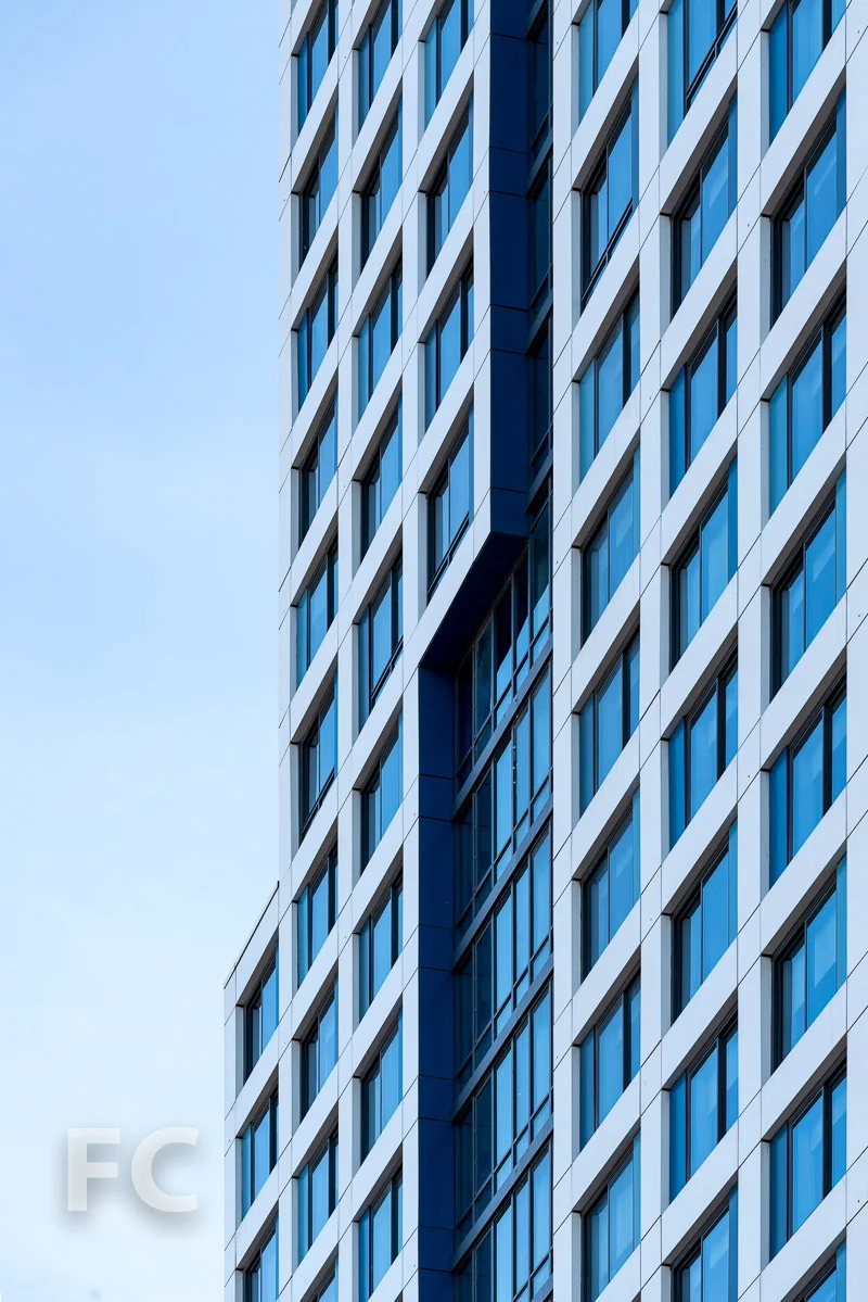 North façade detail.