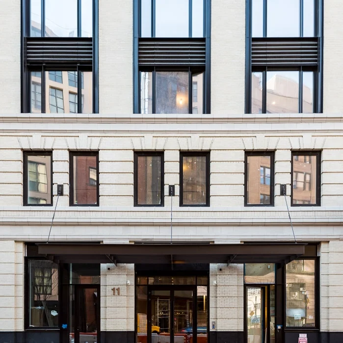 Residential entry on Beach Street.