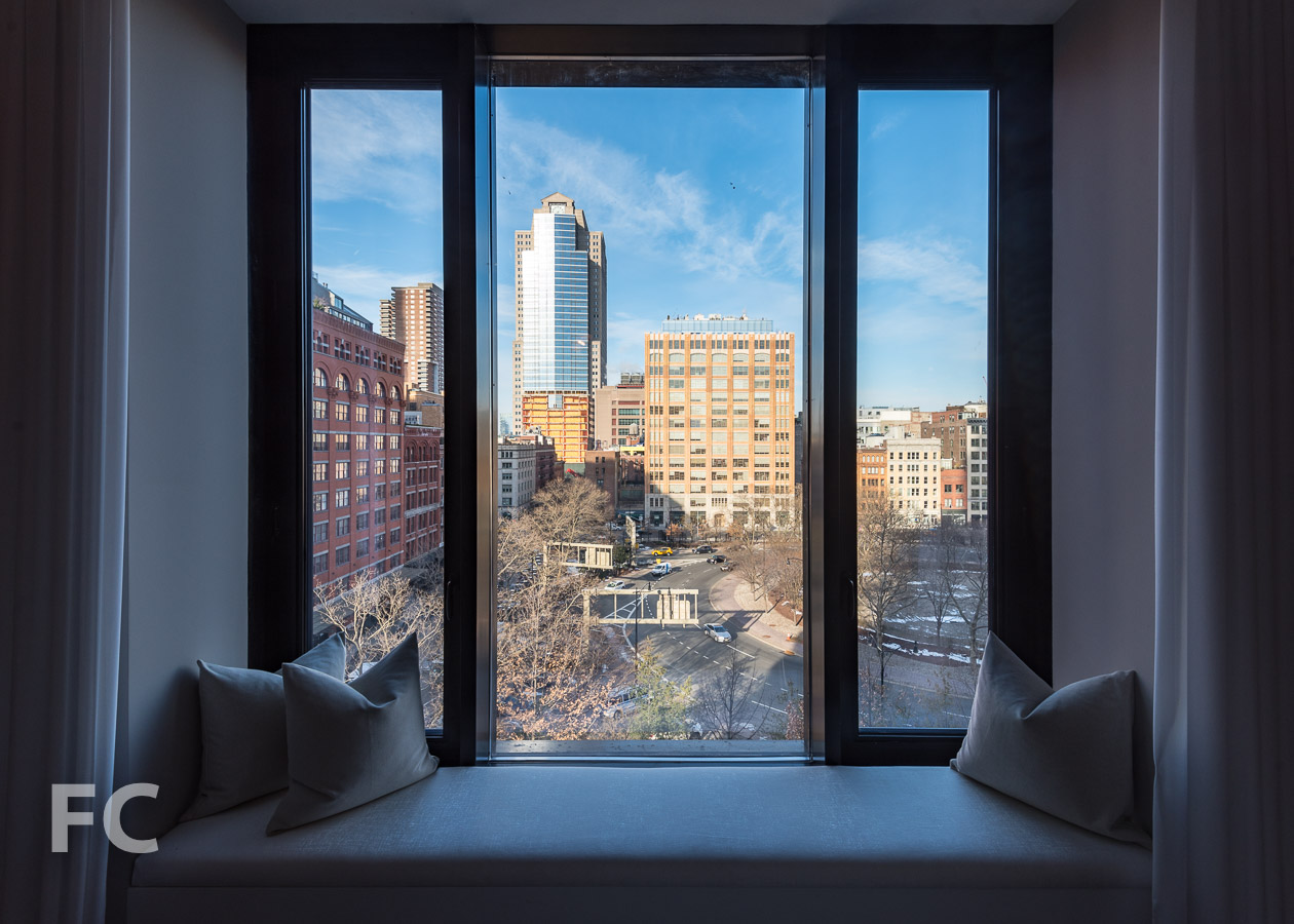 View to the west from a residential unit.