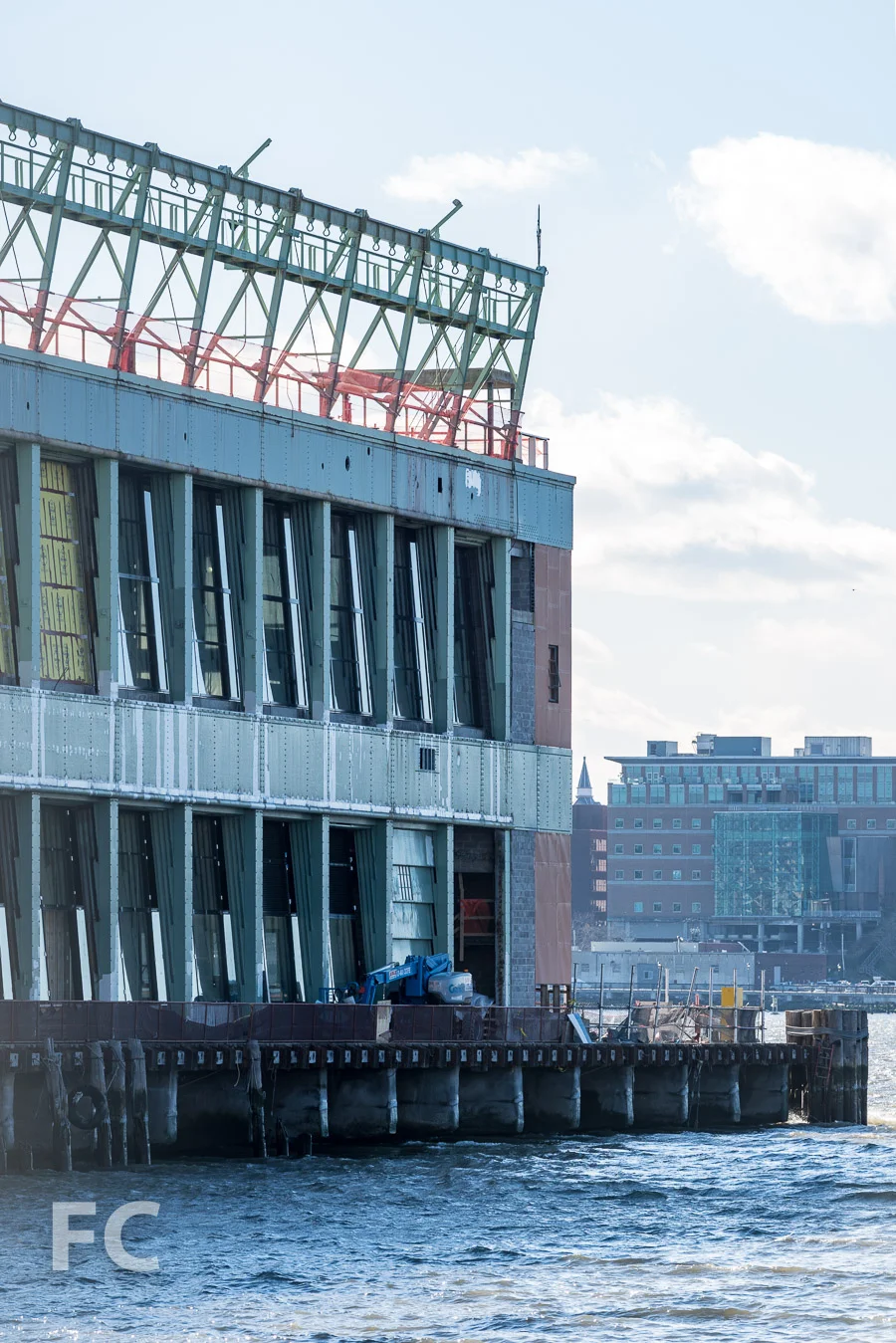 Northwest corner of the pier.