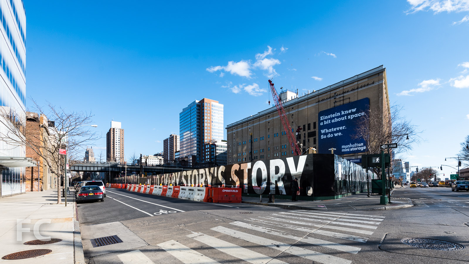 Northwest corner of the site from 11th Avenue.