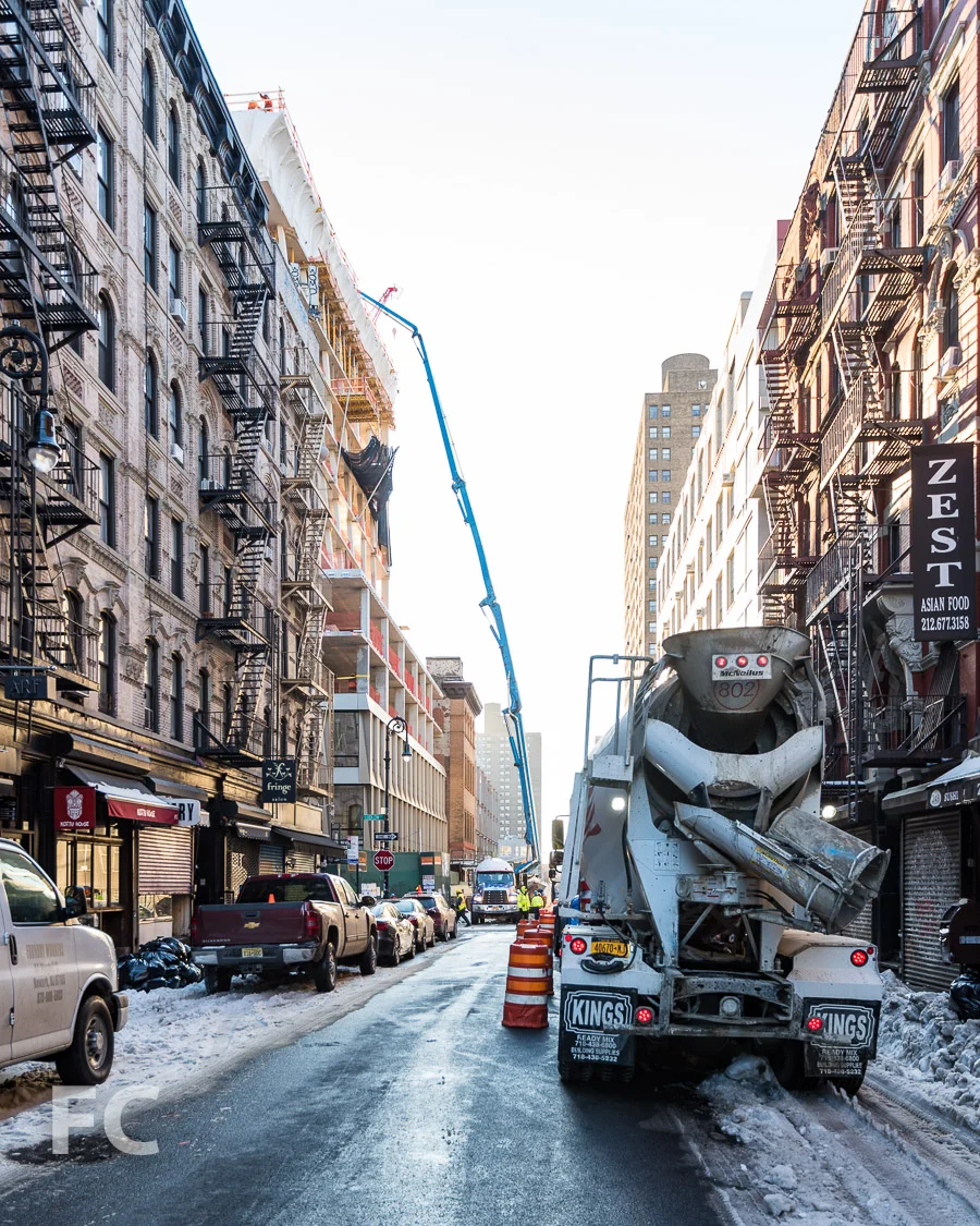 Looking east on Broome Street.