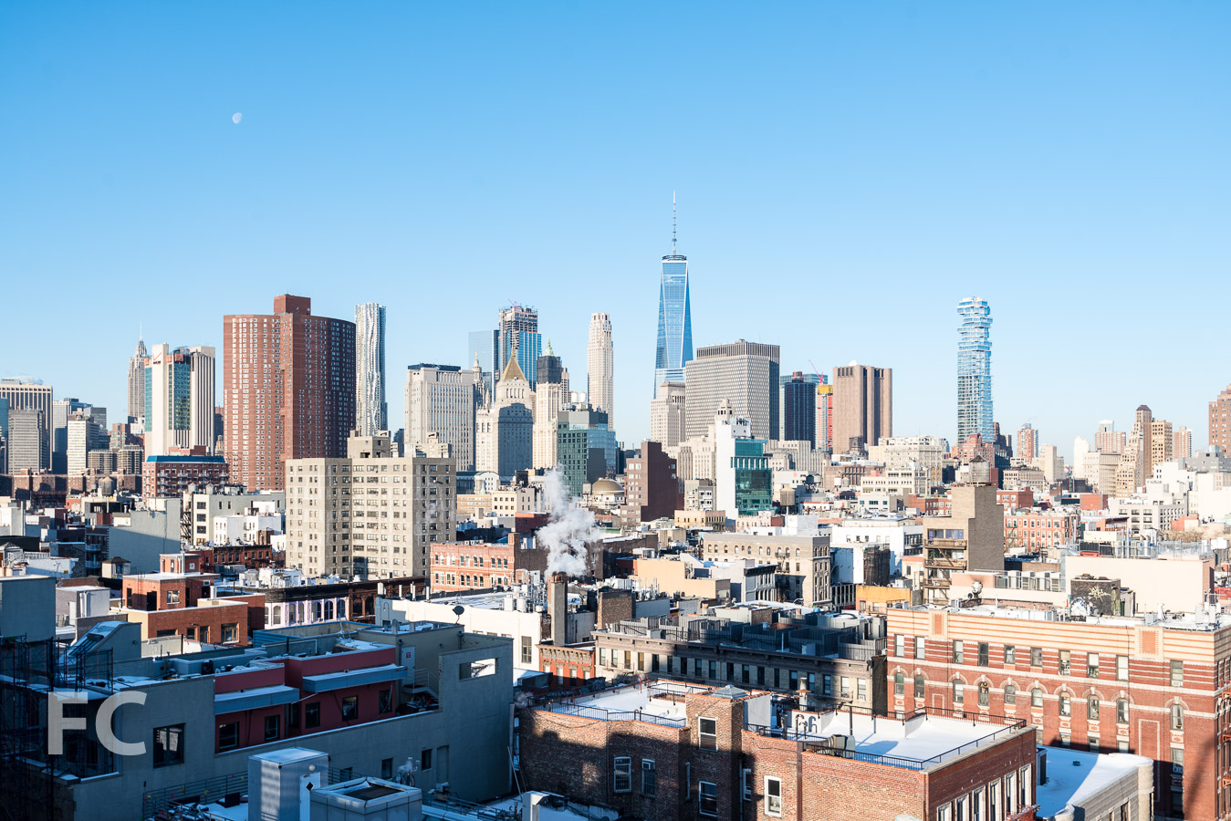View south to Lower Manhattan.