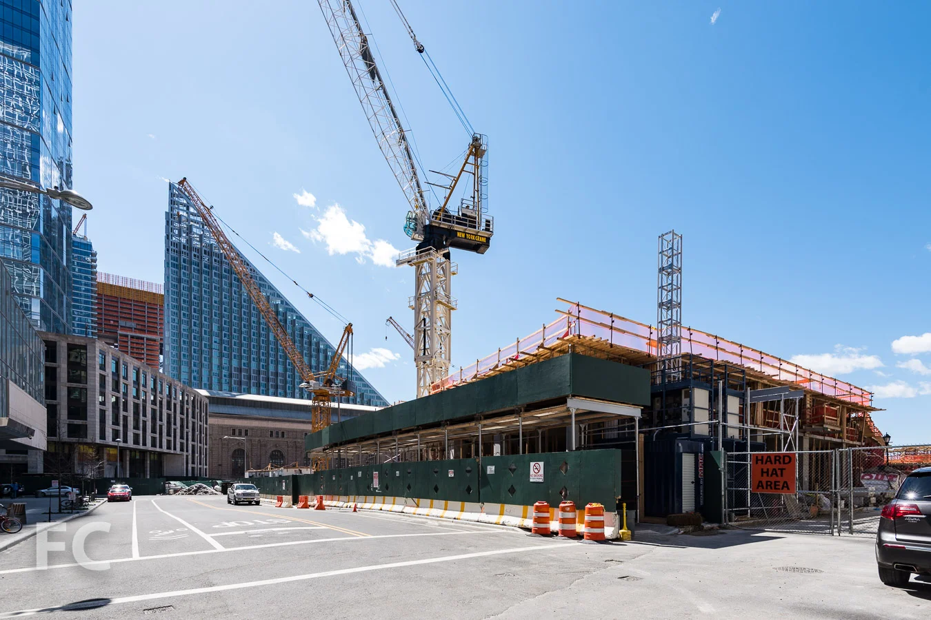 Northeast corner of the site at Two Waterline Square.