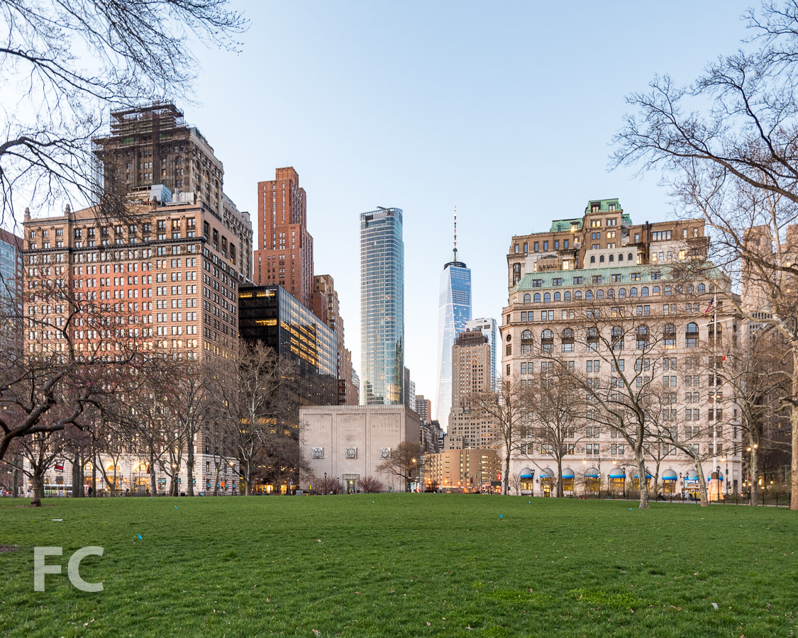 Looking north from Battery Park.