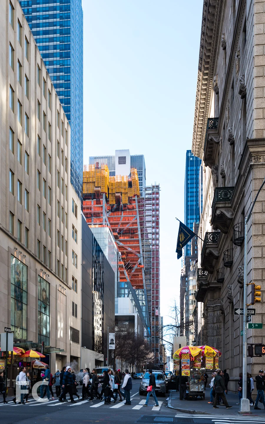 Looking west along East 54th Street.