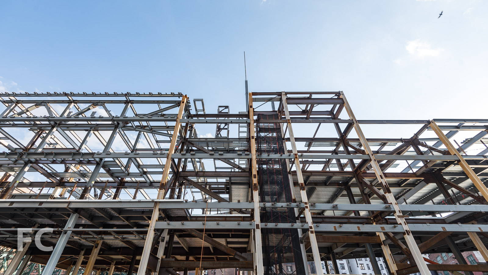 Steel superstructure of the Academic Conference Center.