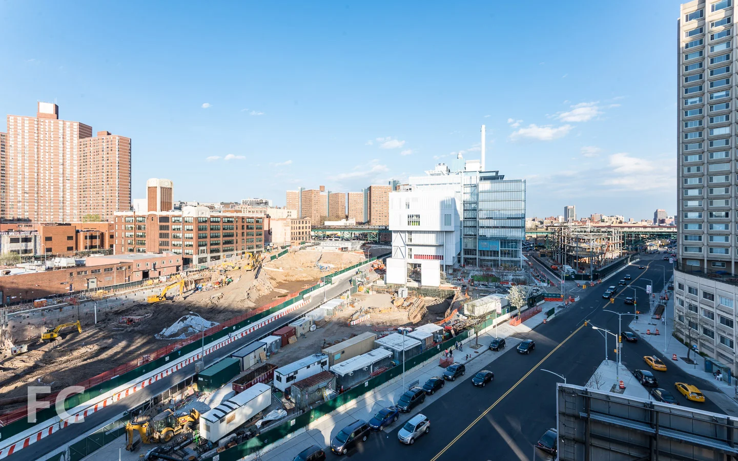 Looking east towards the Manhattanville Expansion campus.