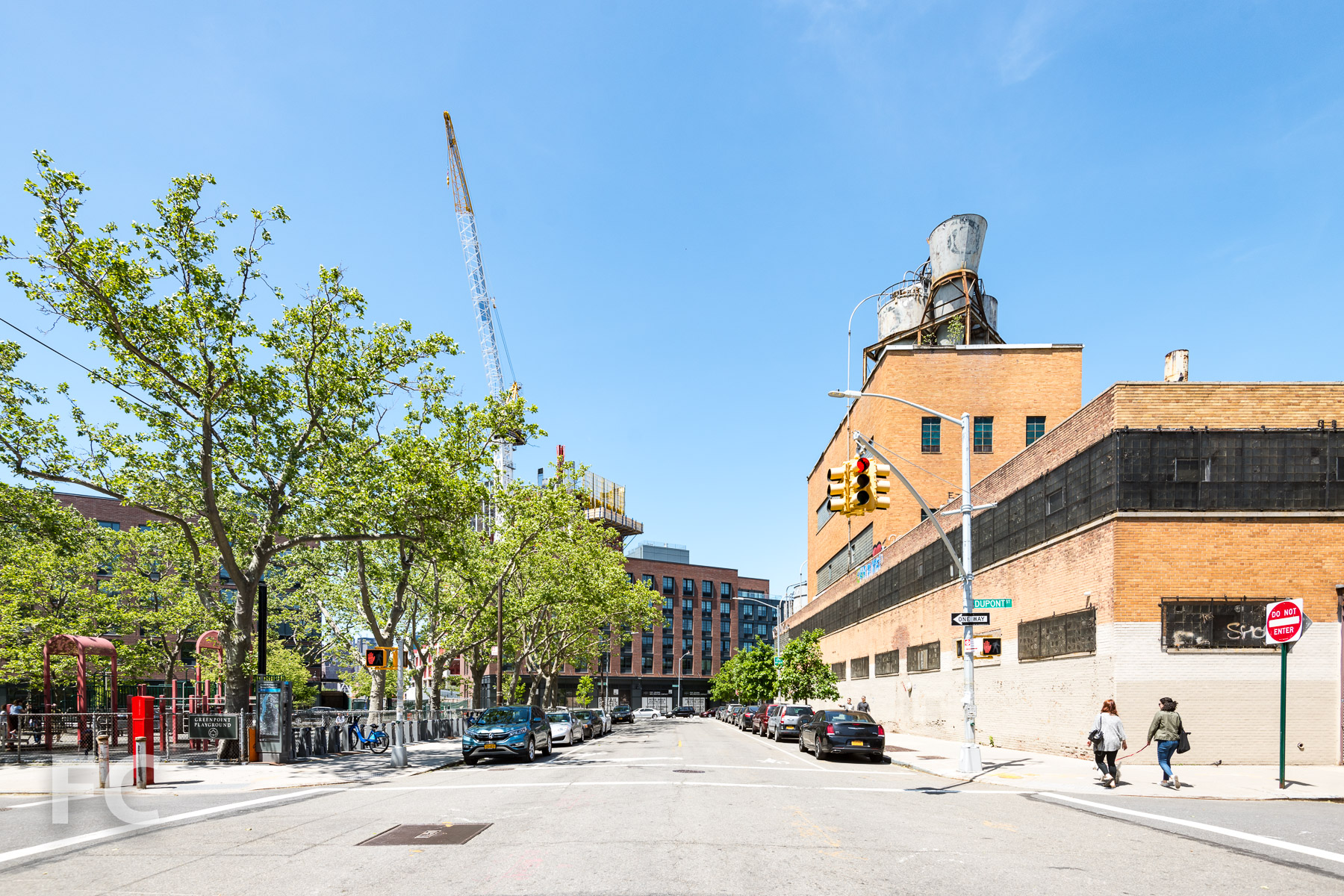 Looking north on Franklin Street.