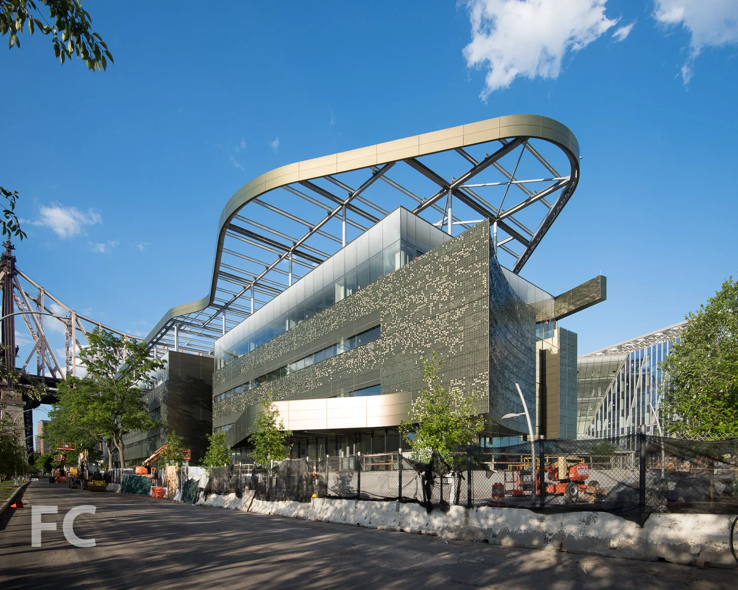 Southwest corner of The Bloomberg Center.
