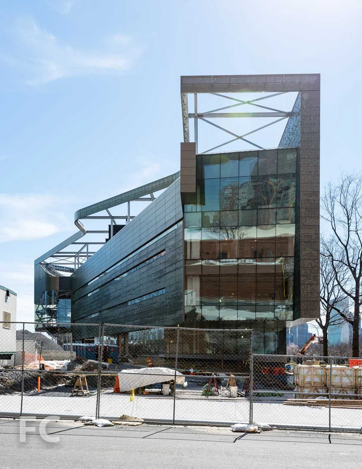 North façade of The Bloomberg Center.