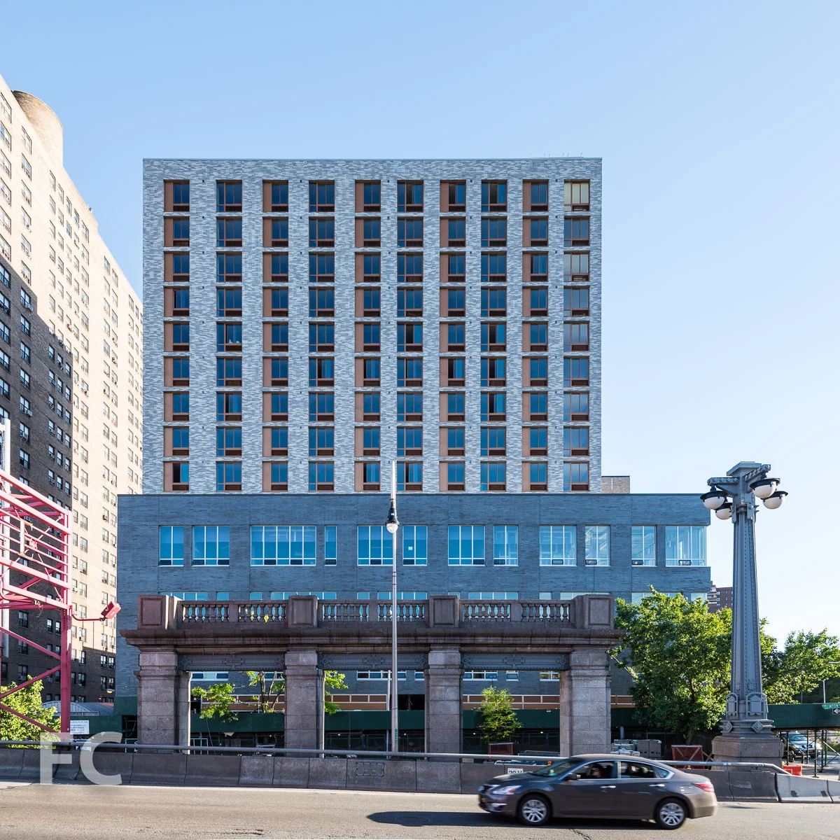 North façade from Delancey Street.