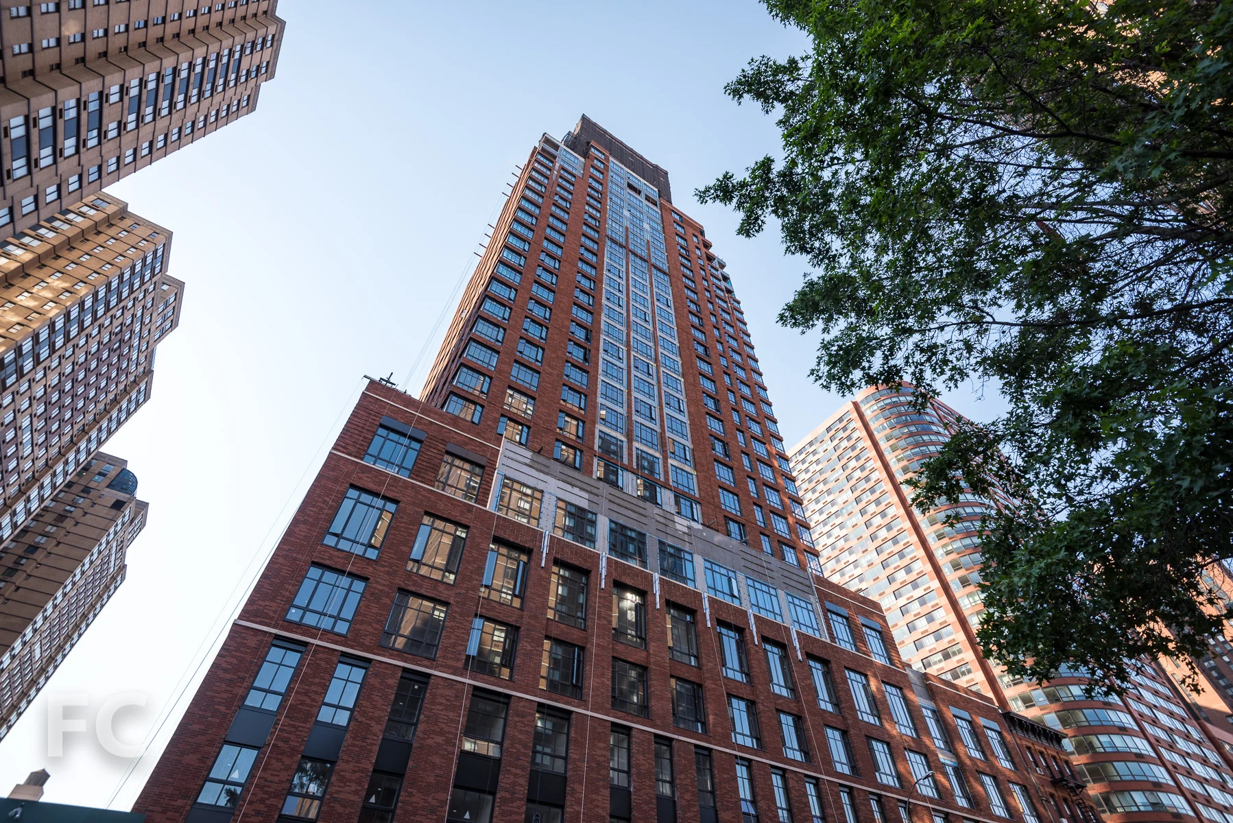 Looking up at the northwest façade from Third Avenue.