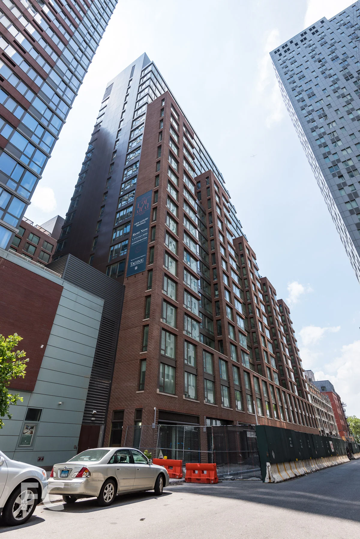 Northeast corner of the north tower from West 53rd Street.