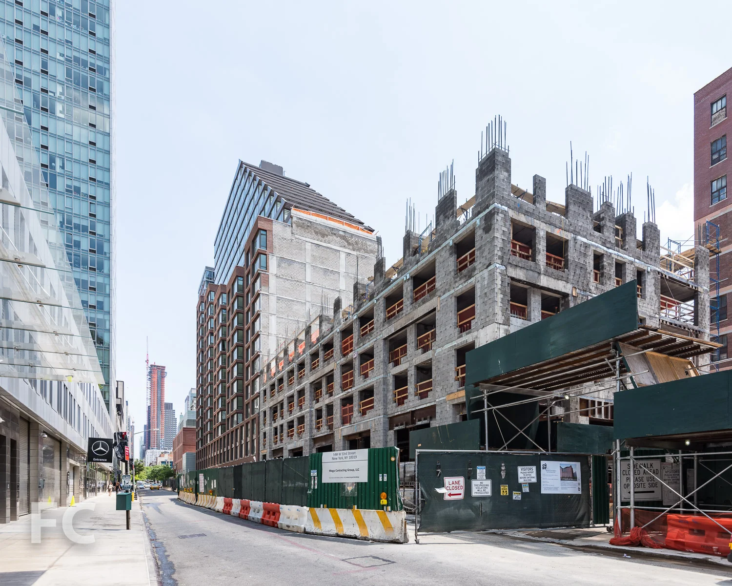 Looking east along West 53rd Street.
