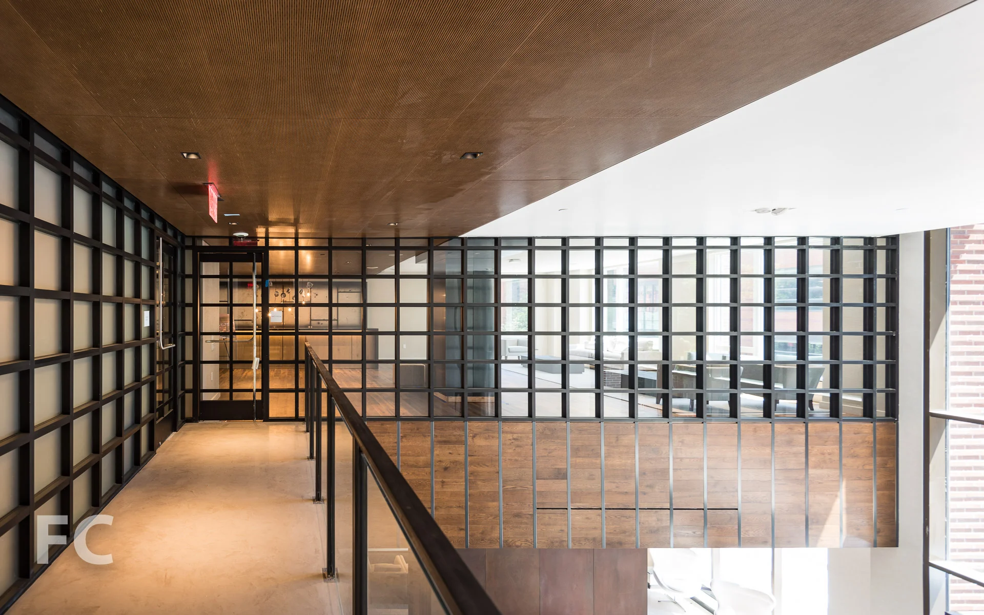 Second floor amenity space entry.