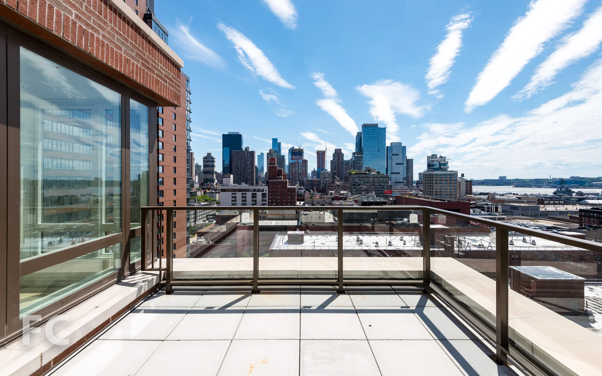 Private outdoor terrace at the south tower.