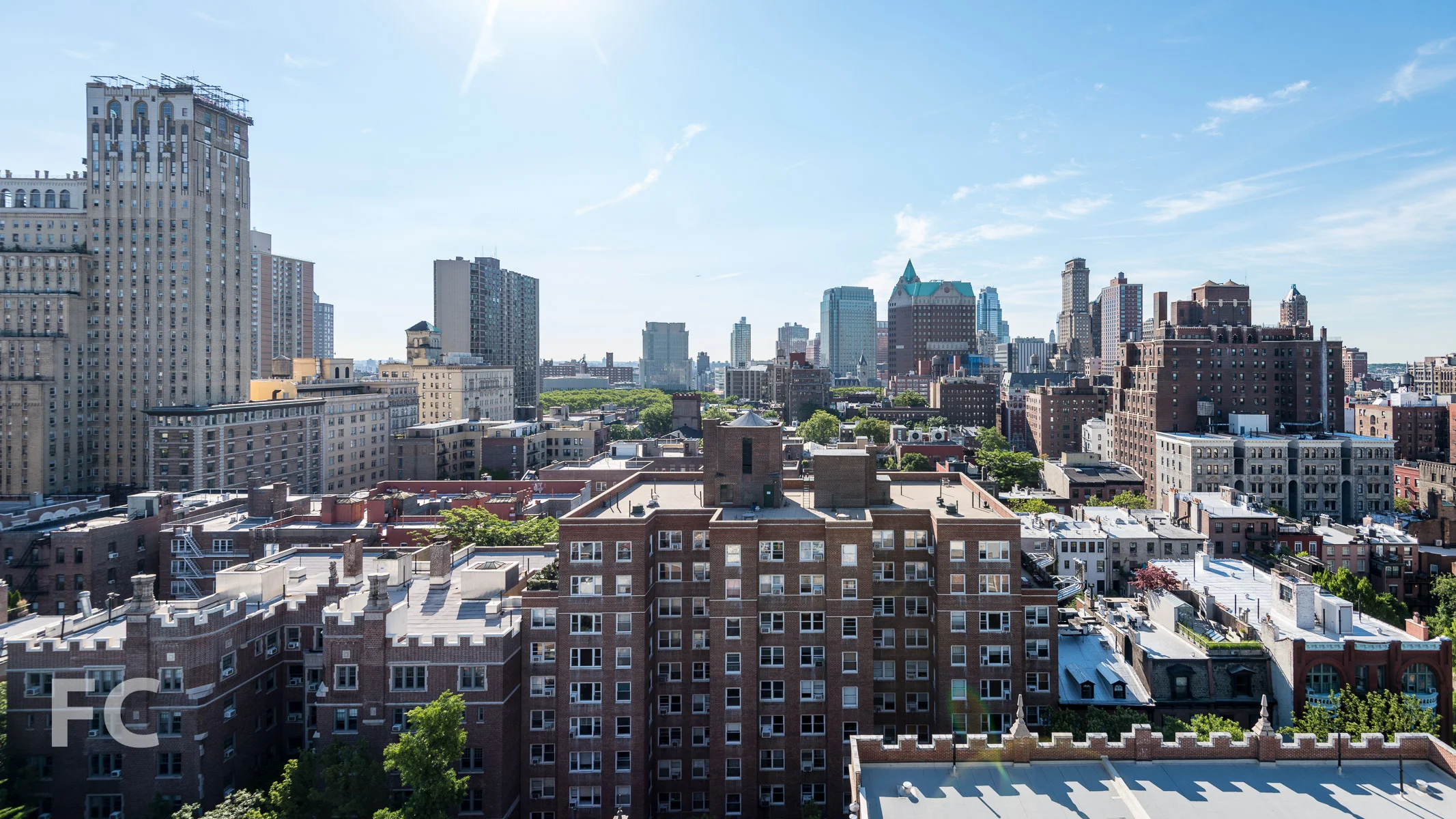 View east from the future rooftop terrace.