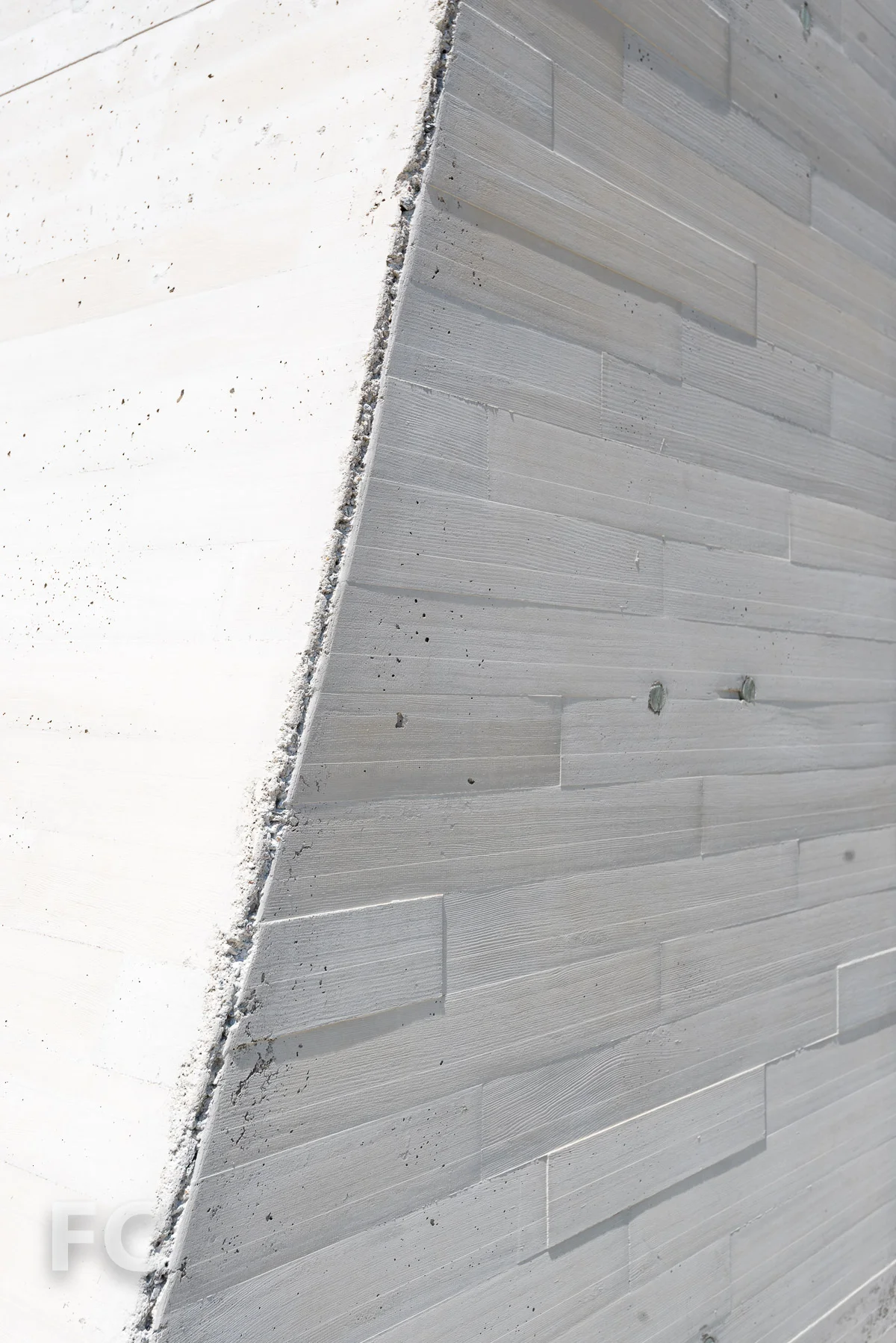 Close-up of the wall mock-up.