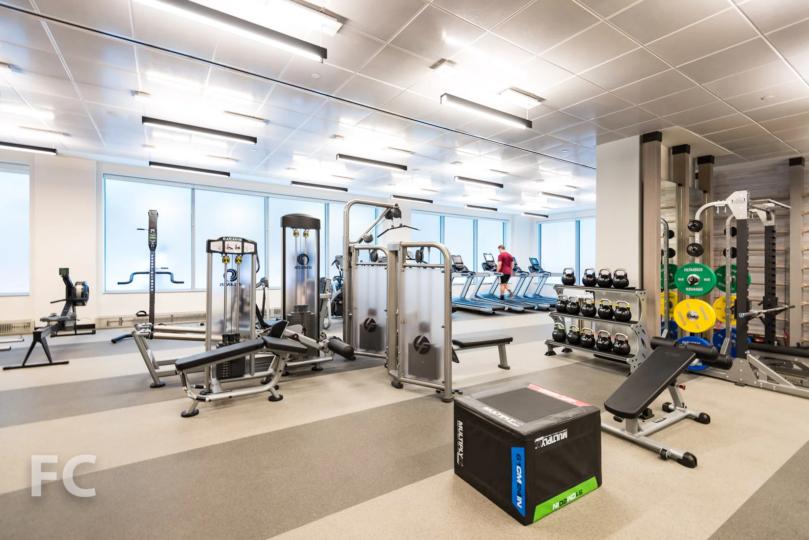 Fitness center.