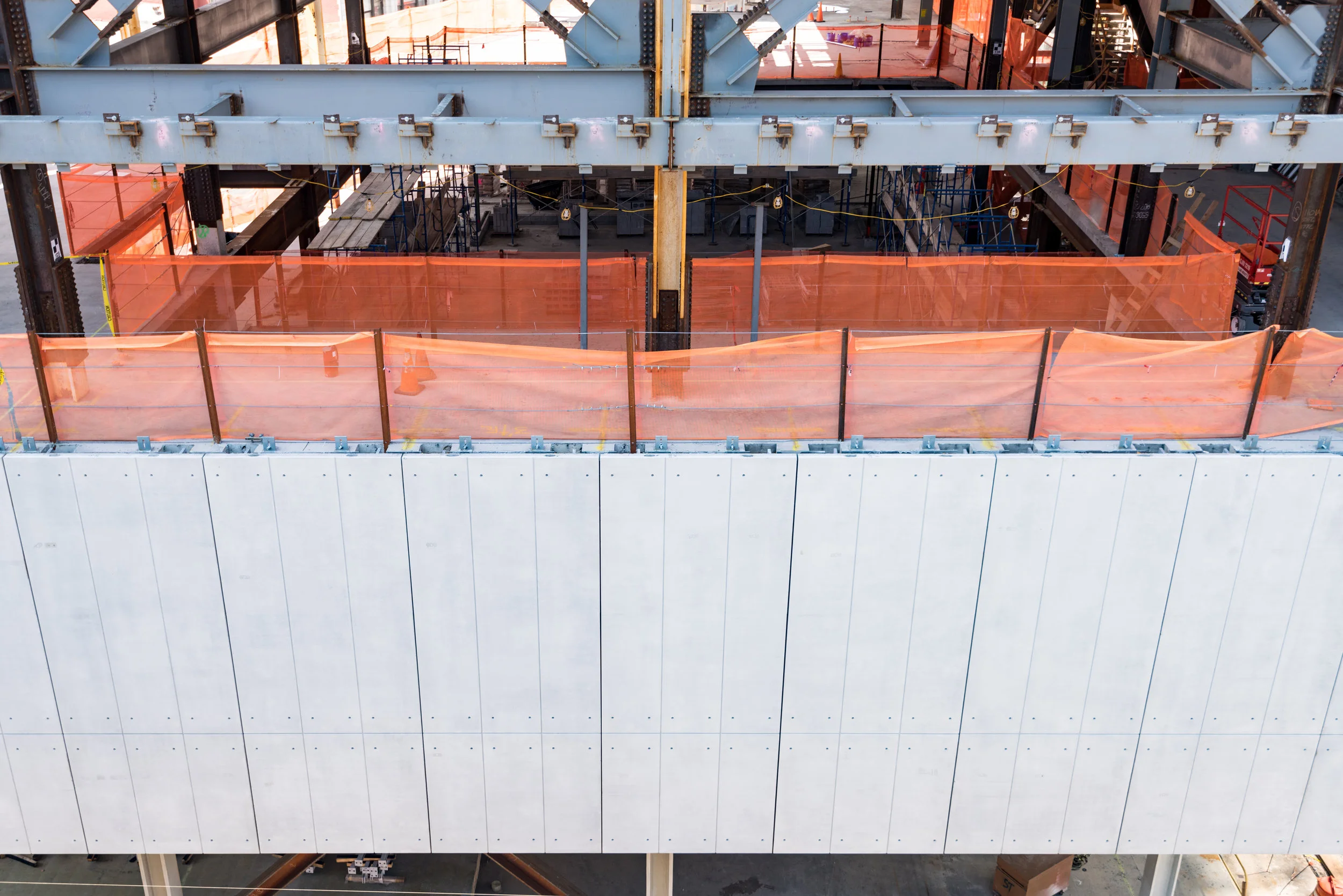 Precast concrete panels cladding the east facade of the Academic Conference Center.
