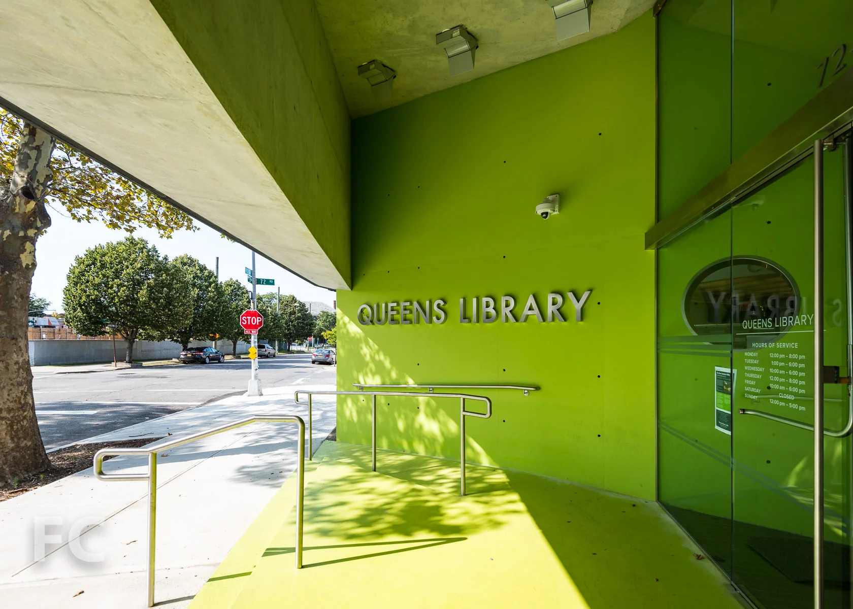Library entrance.