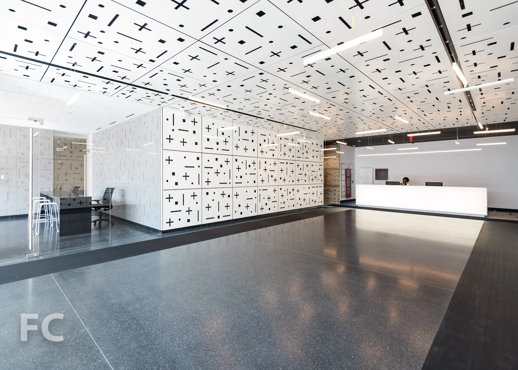 Residential lobby.