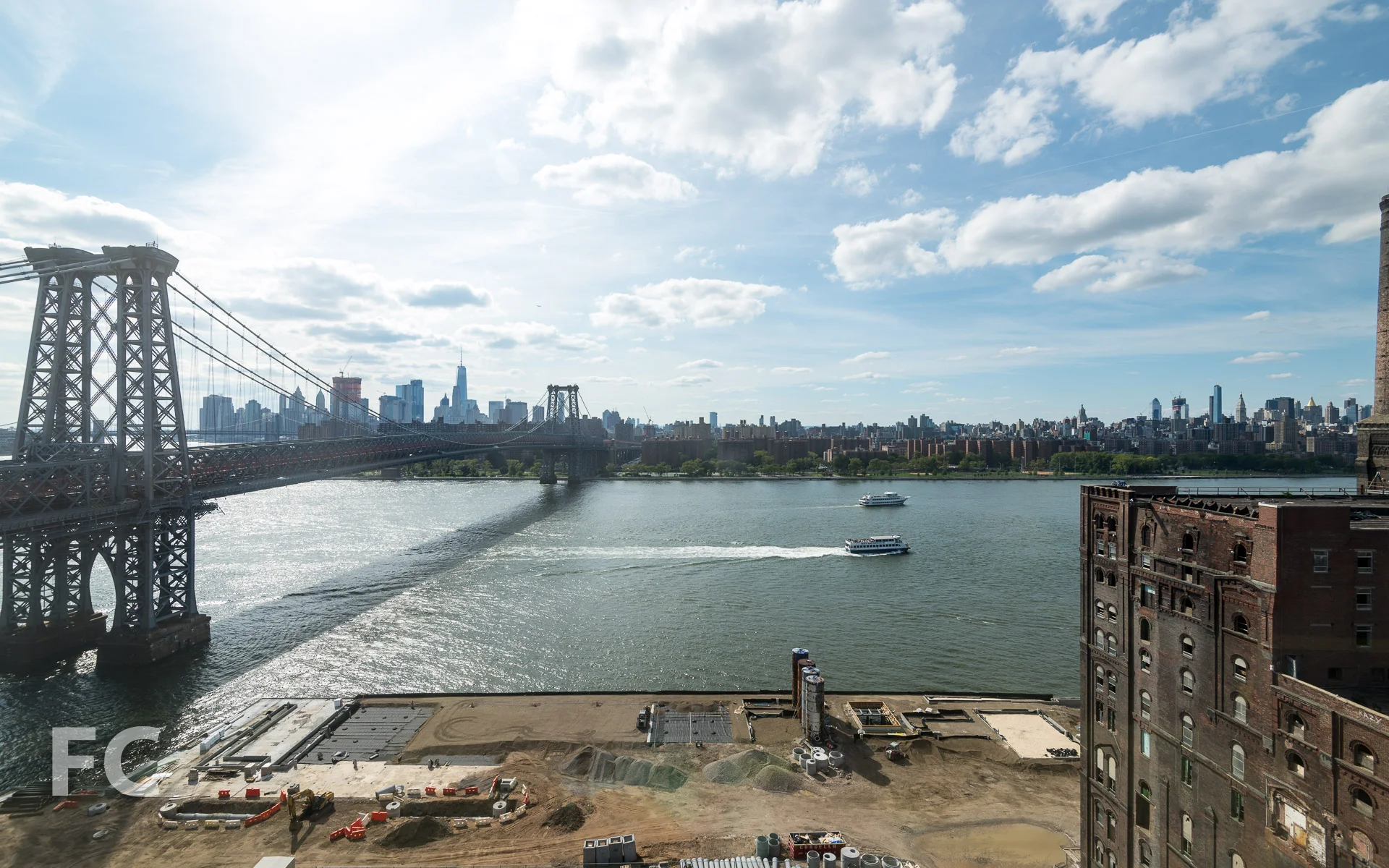 Manhattan skyline view from the residential lounge.
