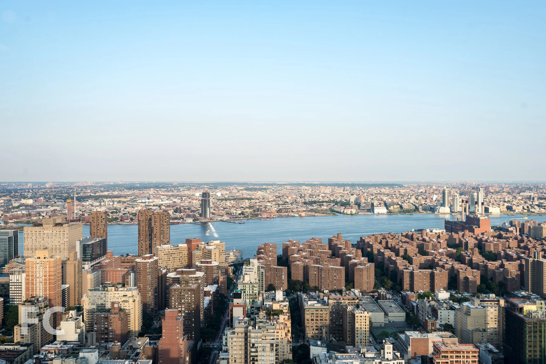 View of the East River waterfront.
