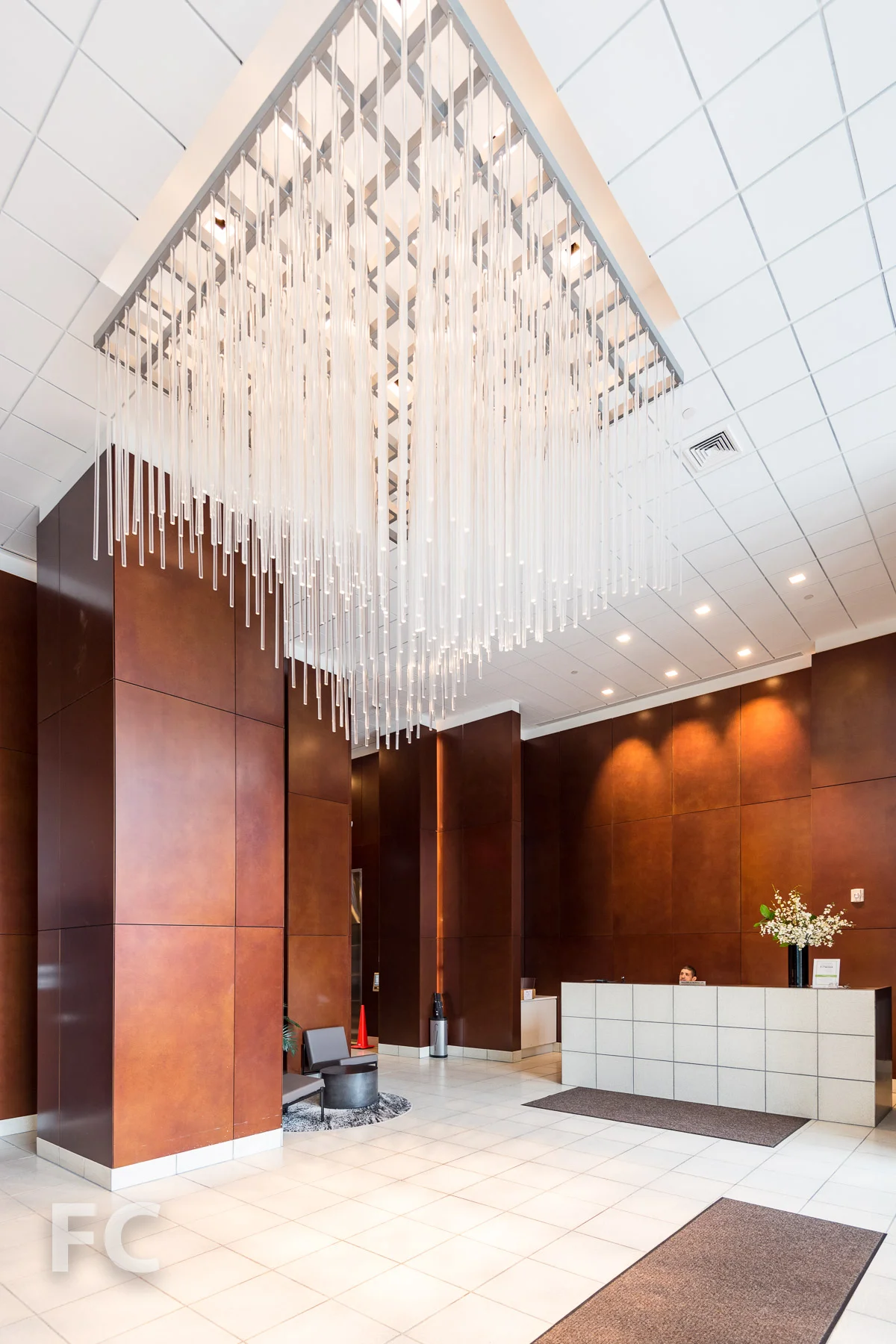 Residential lobby.