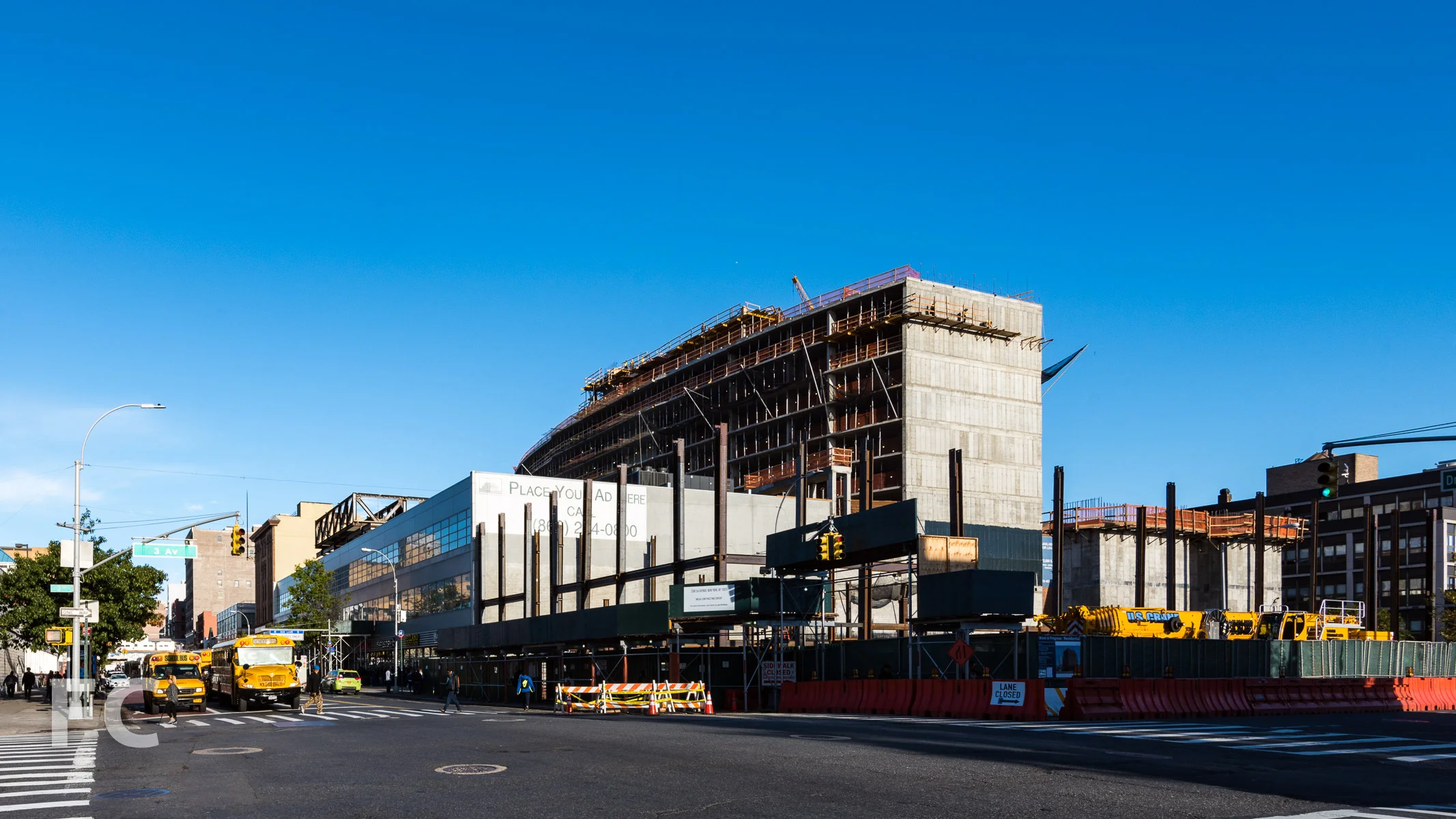 Southeast corner from East 125th Street.