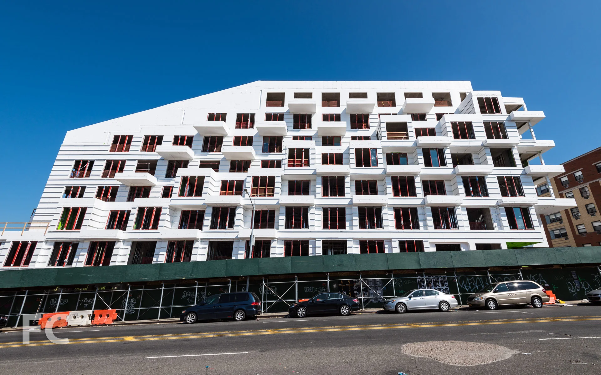 West façade from Bushwick Avenue.