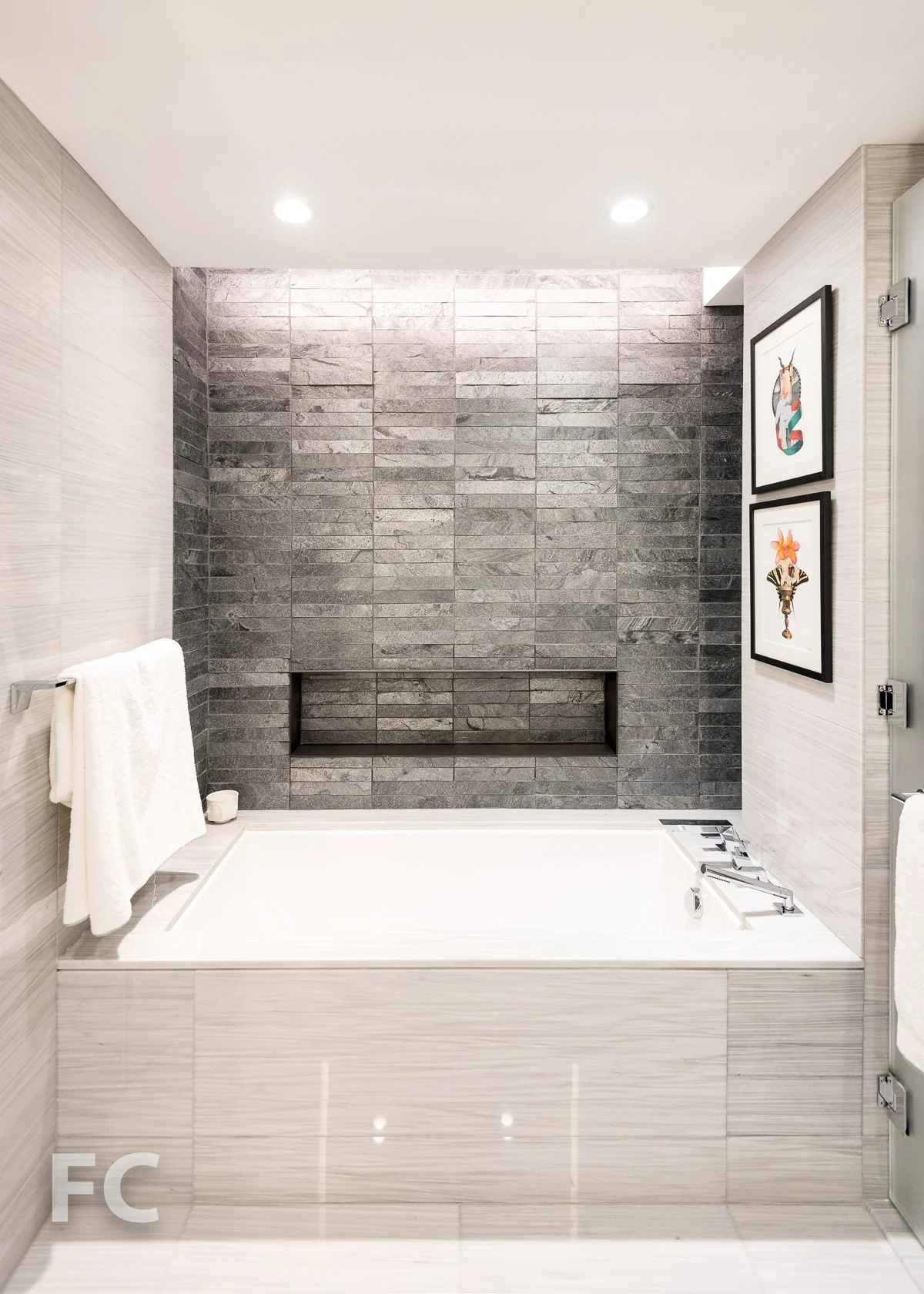 Master bathroom tub.