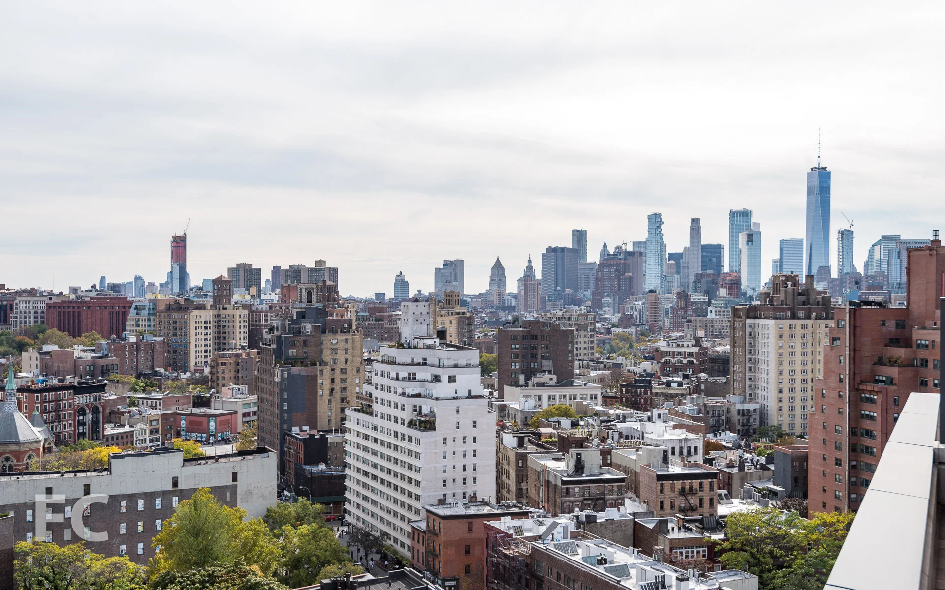 Southeast view from the terrace.