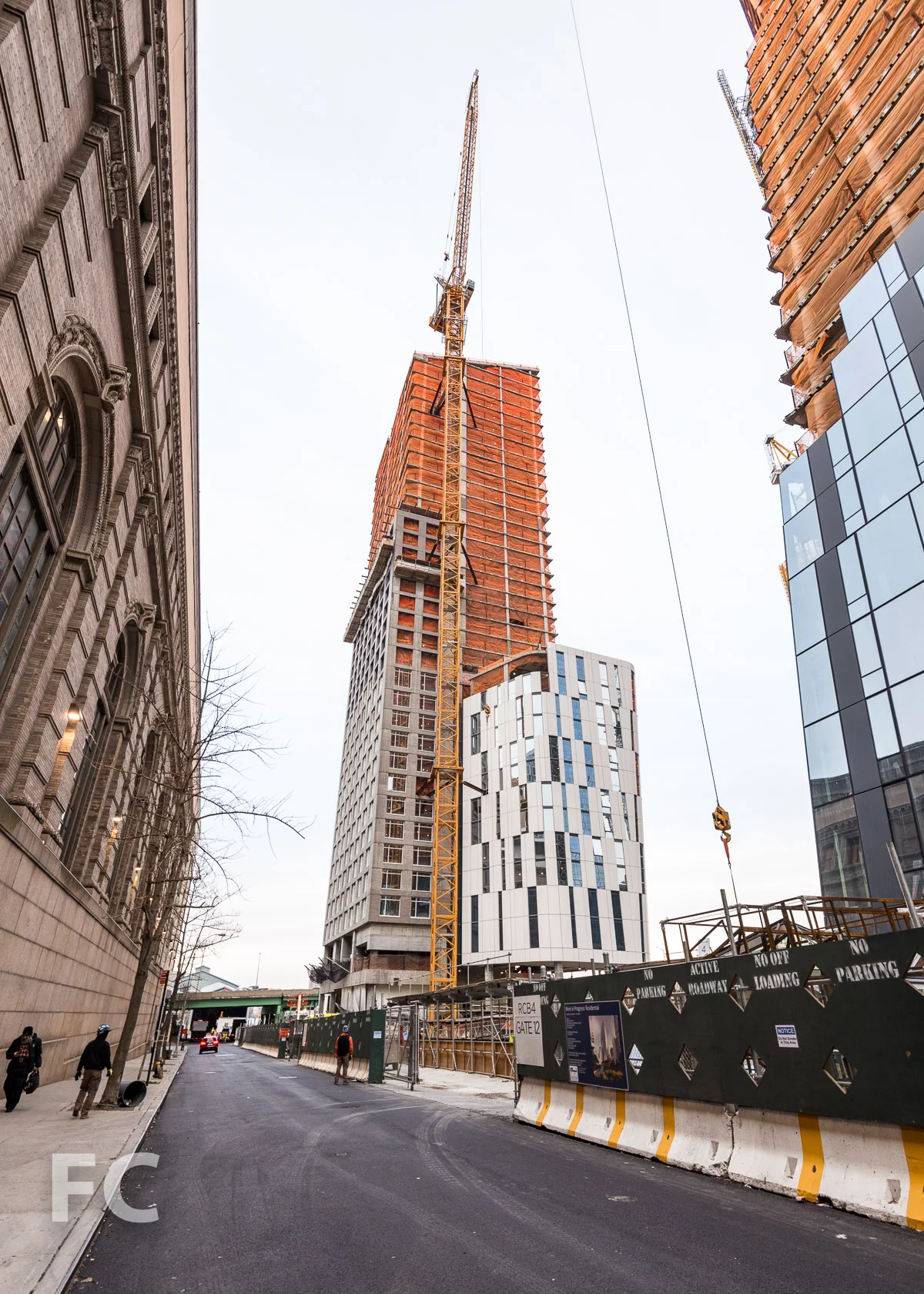 Southeast corner of One Waterline Square from West 59th Street.
