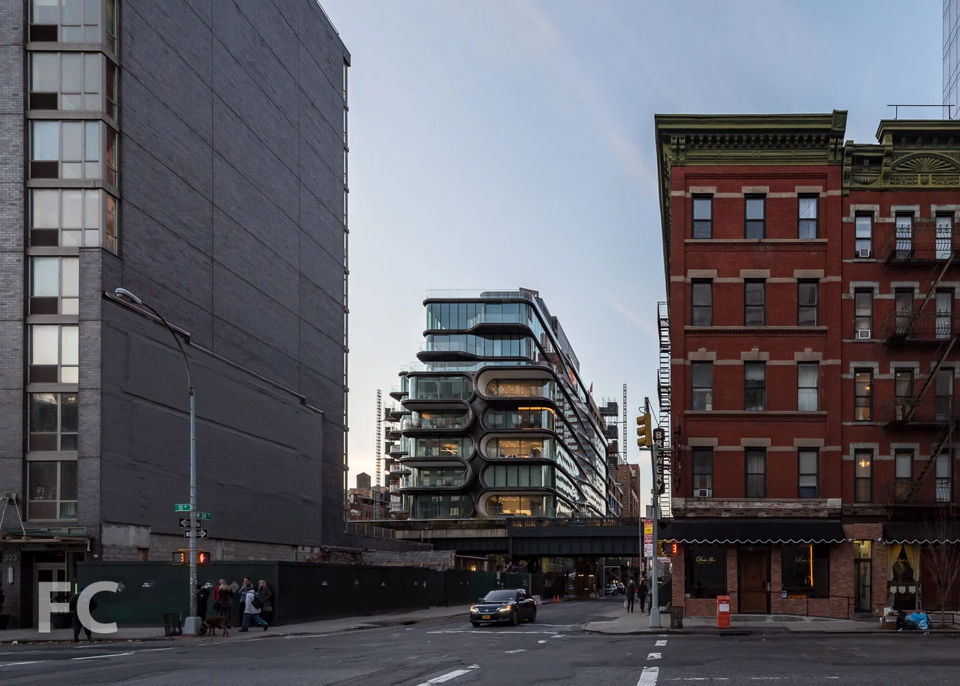 East facade from 10th Avenue.