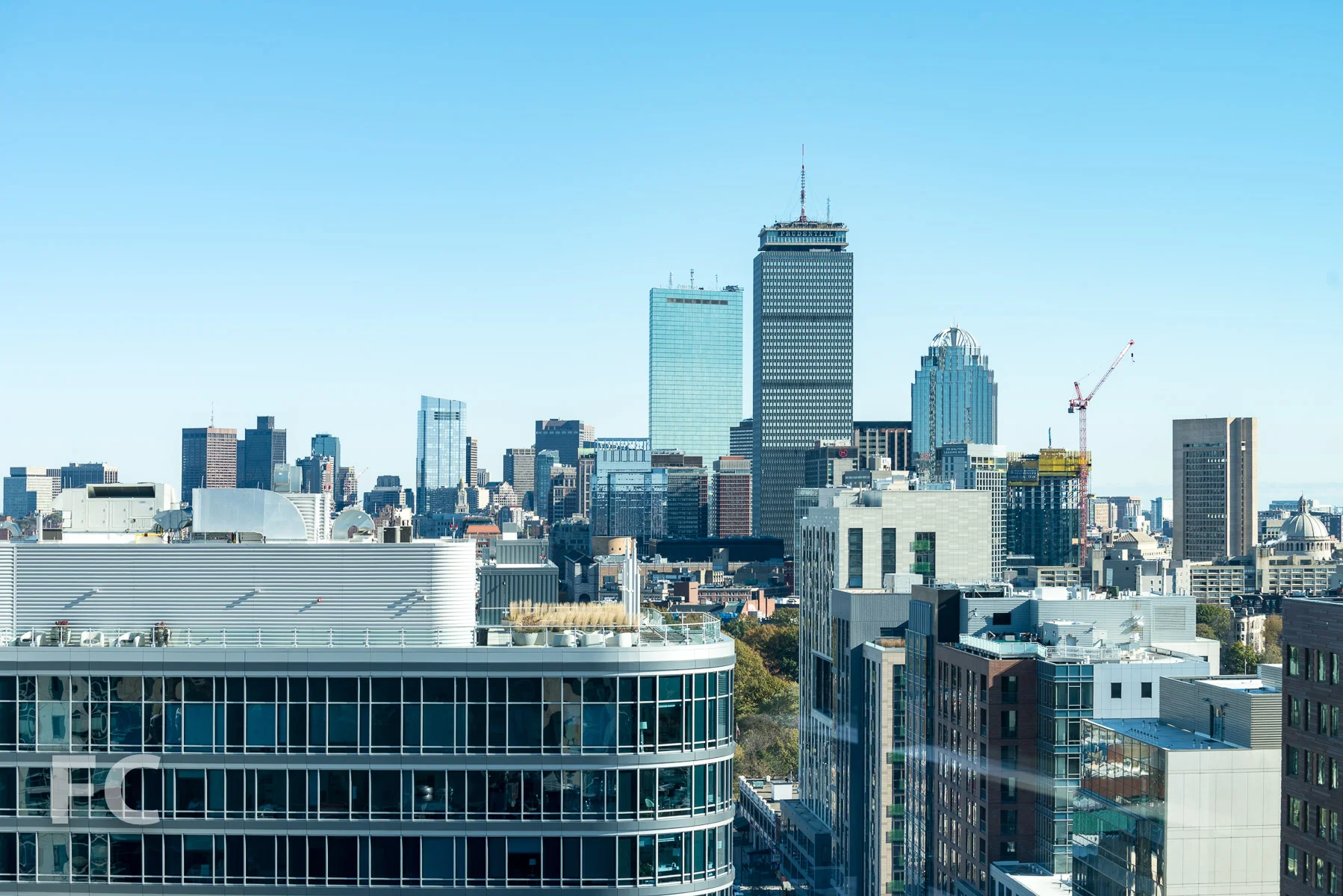 East view to Downtown Boston from a condo unit.