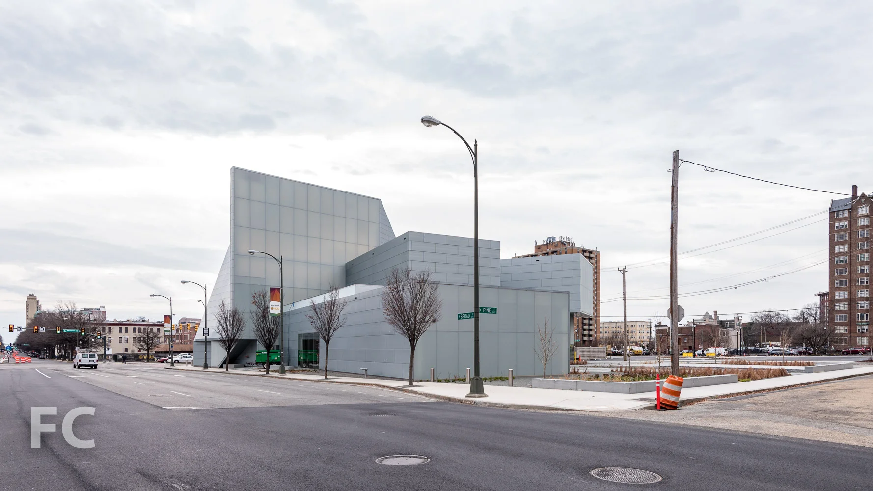 Northeast corner from West Broad Street.