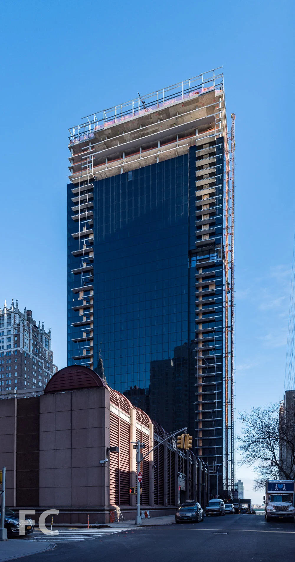 West façade from East 39th Street.