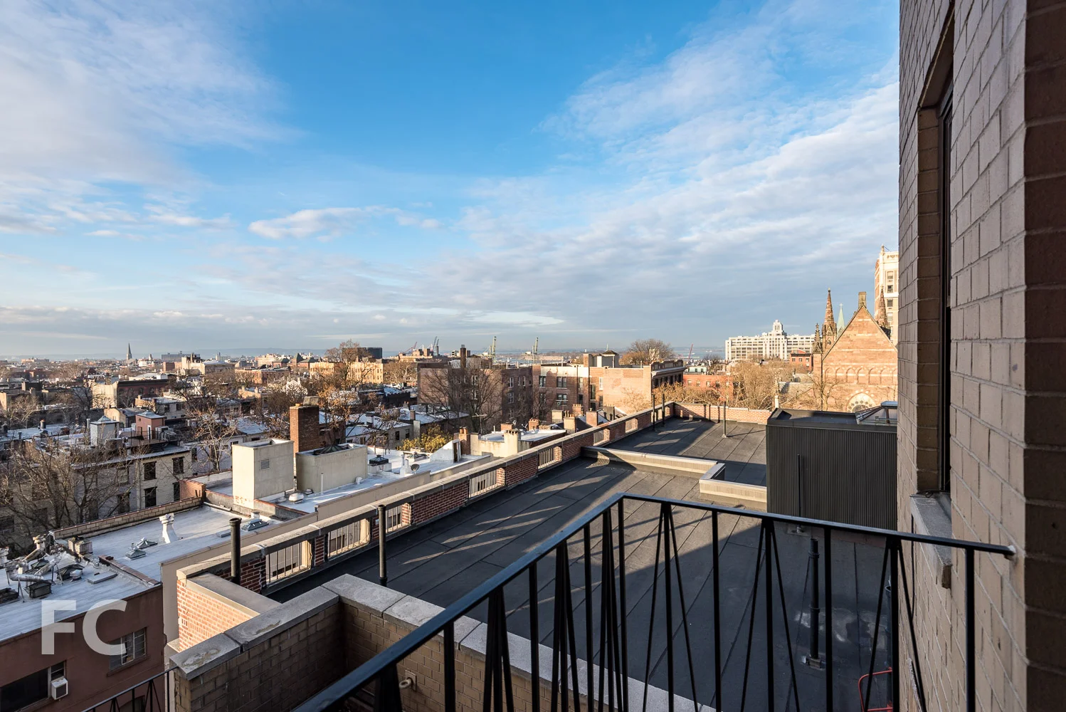 View southwest from a future private terrace.